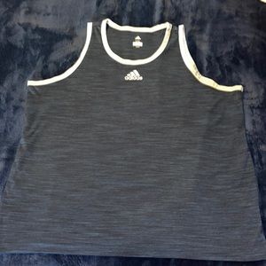 Practically brand new navy blue with silver trim tank top muscle shirt